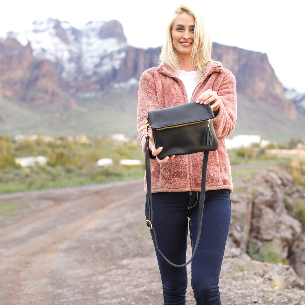 Foldover Crossbody Clutch from Lifetime Leather Co.