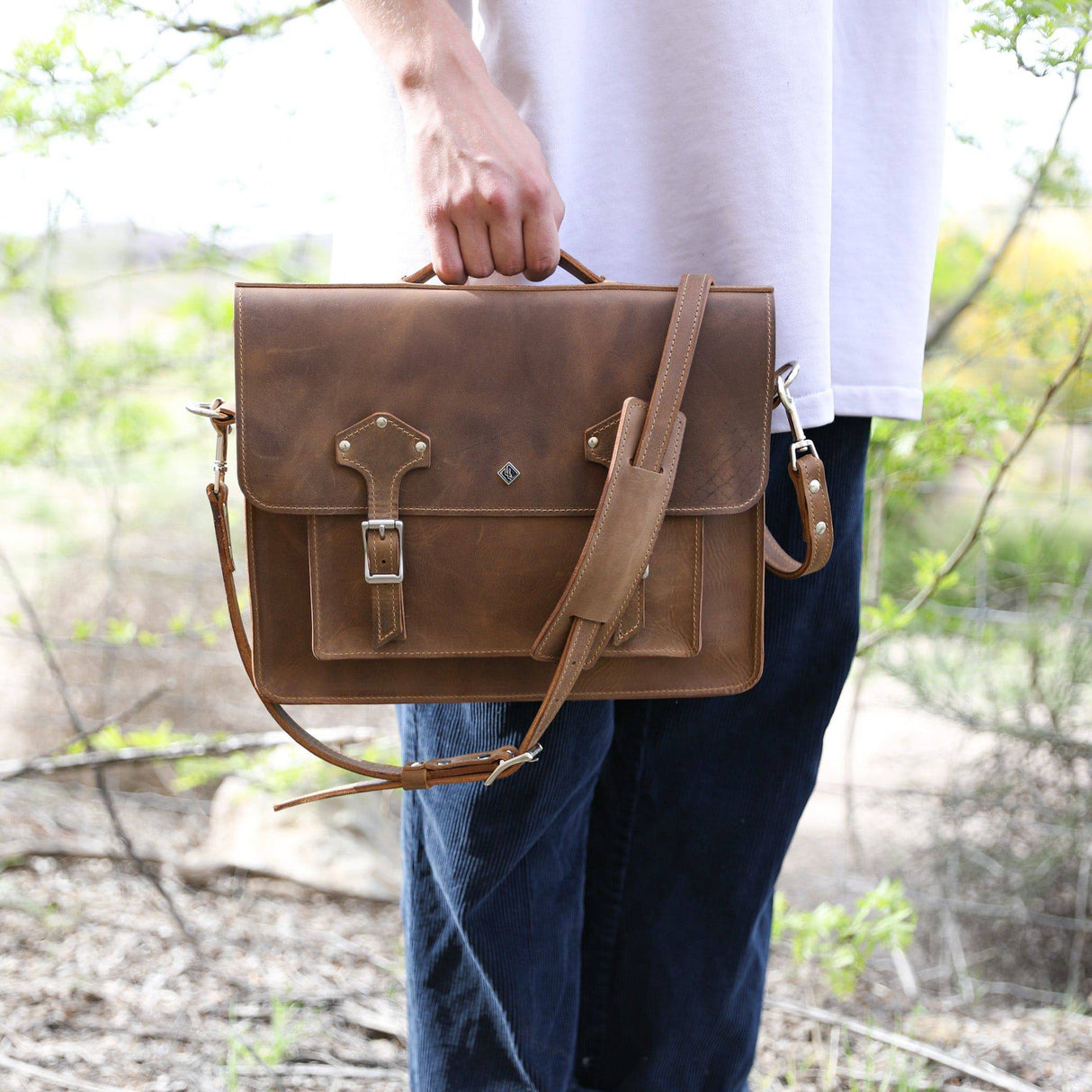 Messenger Bag All for American from Lifetime Leather Co.