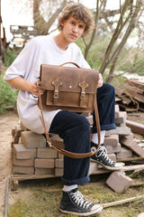 Messenger Bag All for American from Lifetime Leather Co.