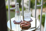 Leather Hexagon Coaster Set All for American from Lifetime Leather Co.