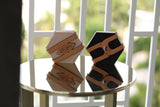 Leather Hexagon Coaster Set All for American from Lifetime Leather Co.