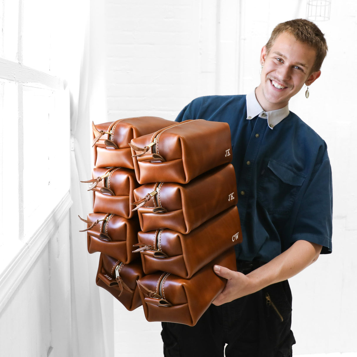 Toiletry Bag All for American from Lifetime Leather Co.