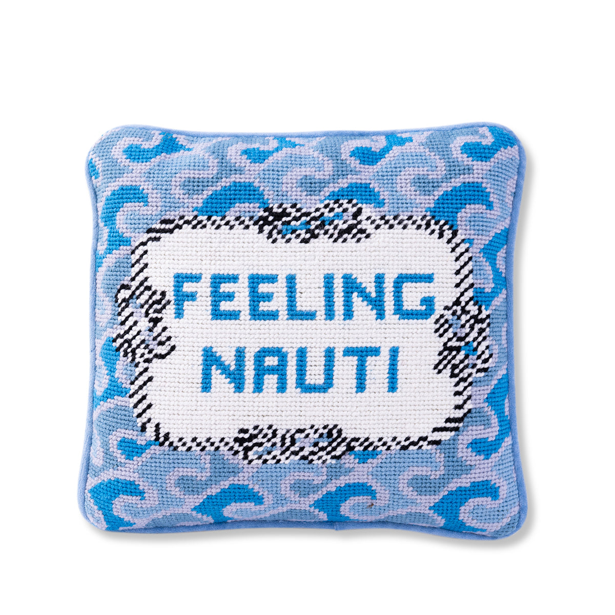 Nauti Needlepoint Pillow from Furbish Studio