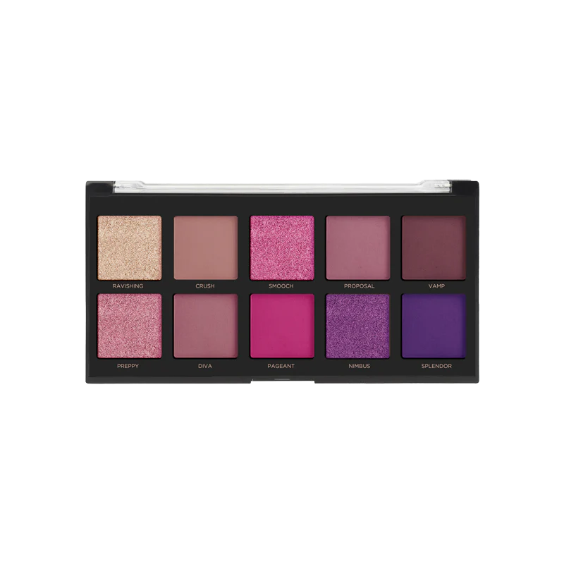 Fuchsia 10 shade palette from Profusion Cosmetics