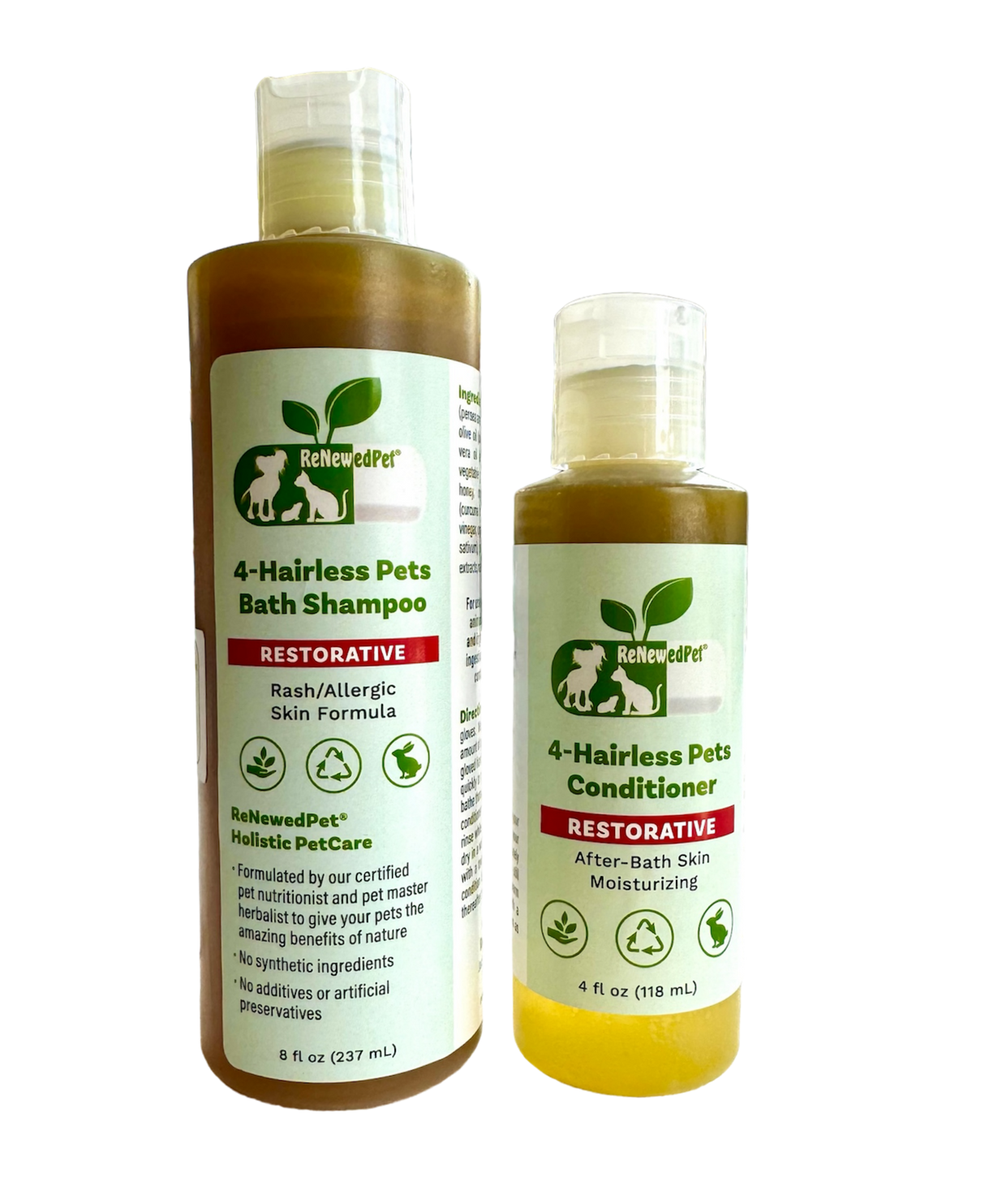 4-HAIRLESS PETS RESTORATIVE SHAMPOO & CONDITIONER from ReNewedPet