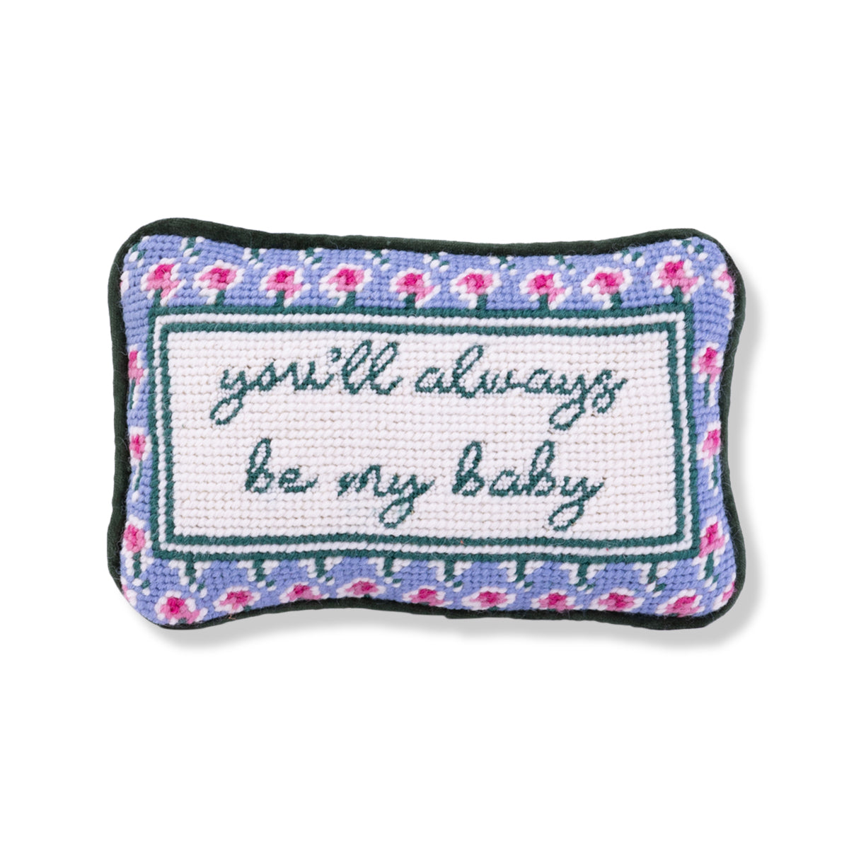Be My Baby Mini Needlepoint Pillow From Furbish Studio