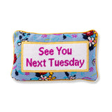 Next Tuesday Needlepoint Pillow from Furbish Studio