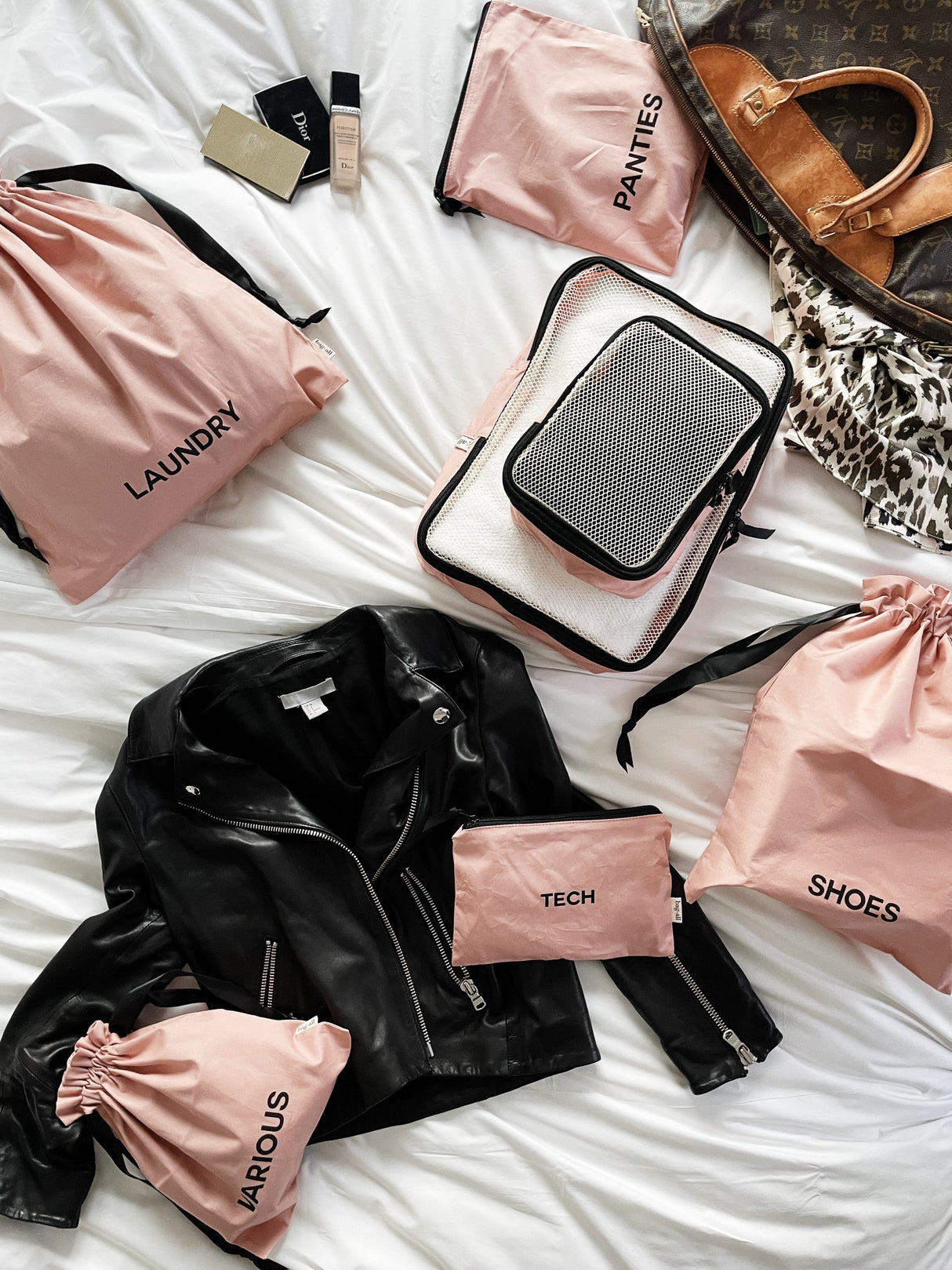 BA Travel Set, 8-pack Pink/Blush From Bag-all