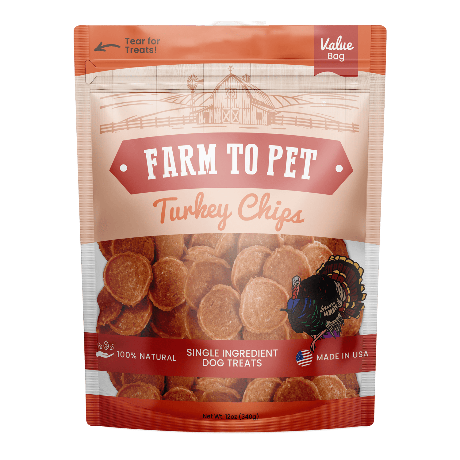 Turkey Chips for Dogs | All-Natural Single-Ingredient Healthy Dog Treats