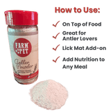 Treat Topper Antler Powder Dog Food Topper | Nutritional Supplement for Dogs and Cats