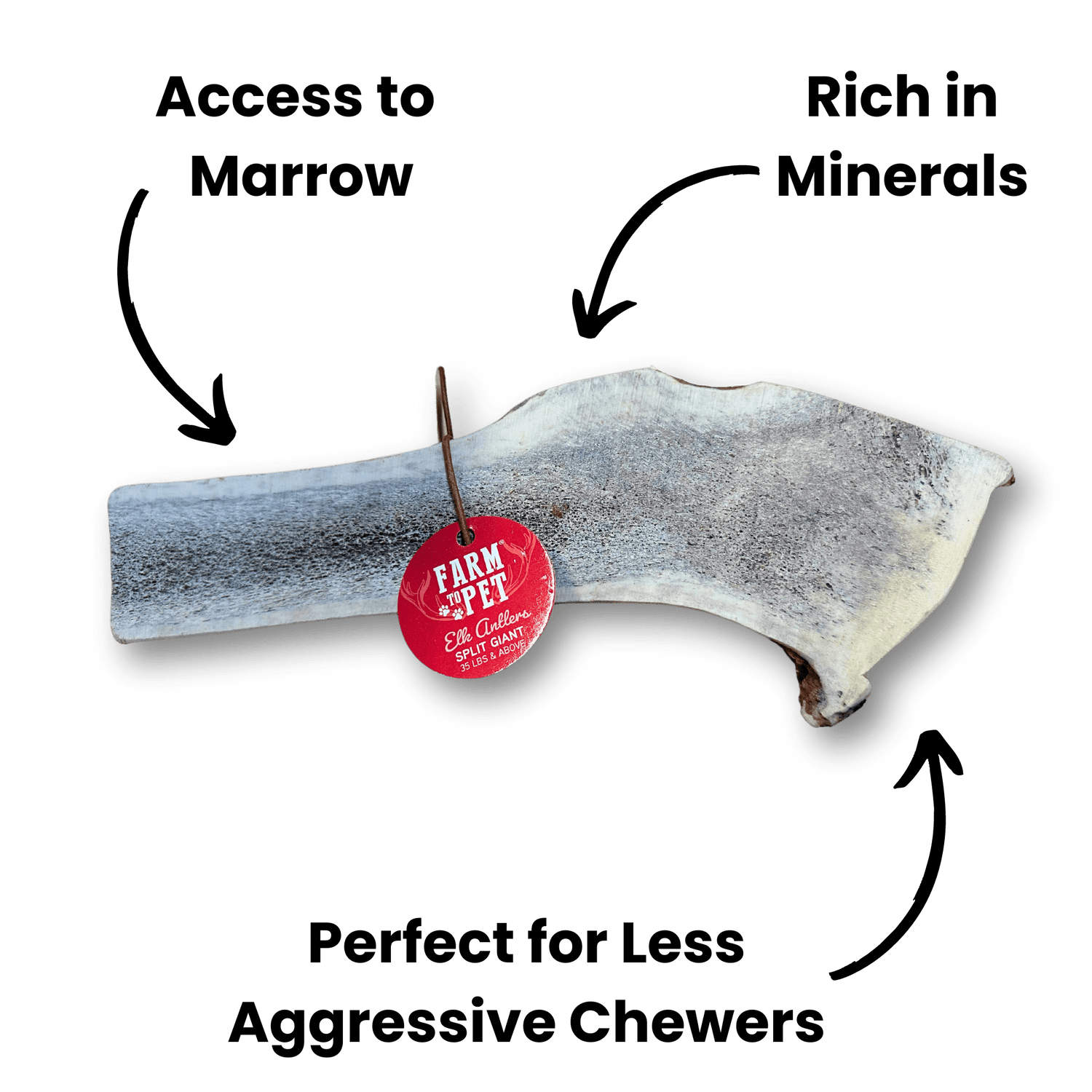 Split Elk Antlers for Dogs | All-Natural Antler Dog Chews from Farm To Pet