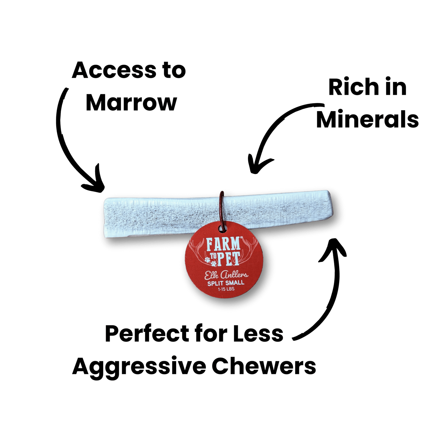 Split Elk Antlers for Dogs | All-Natural Antler Dog Chews from Farm To Pet