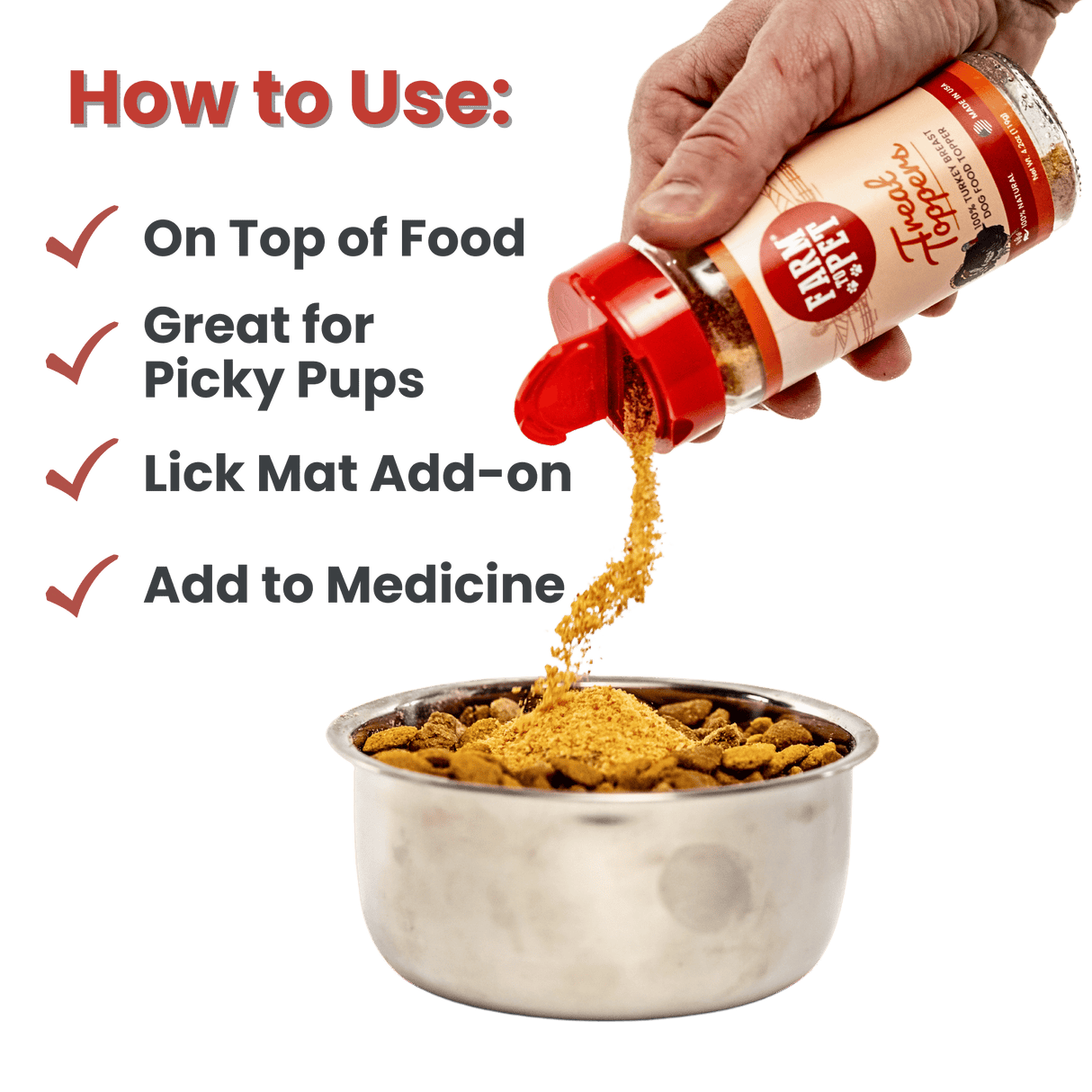 Treat Topper Turkey Dog Food Topper | Healthy Meal Supplement for Dogs from Farm To Pet