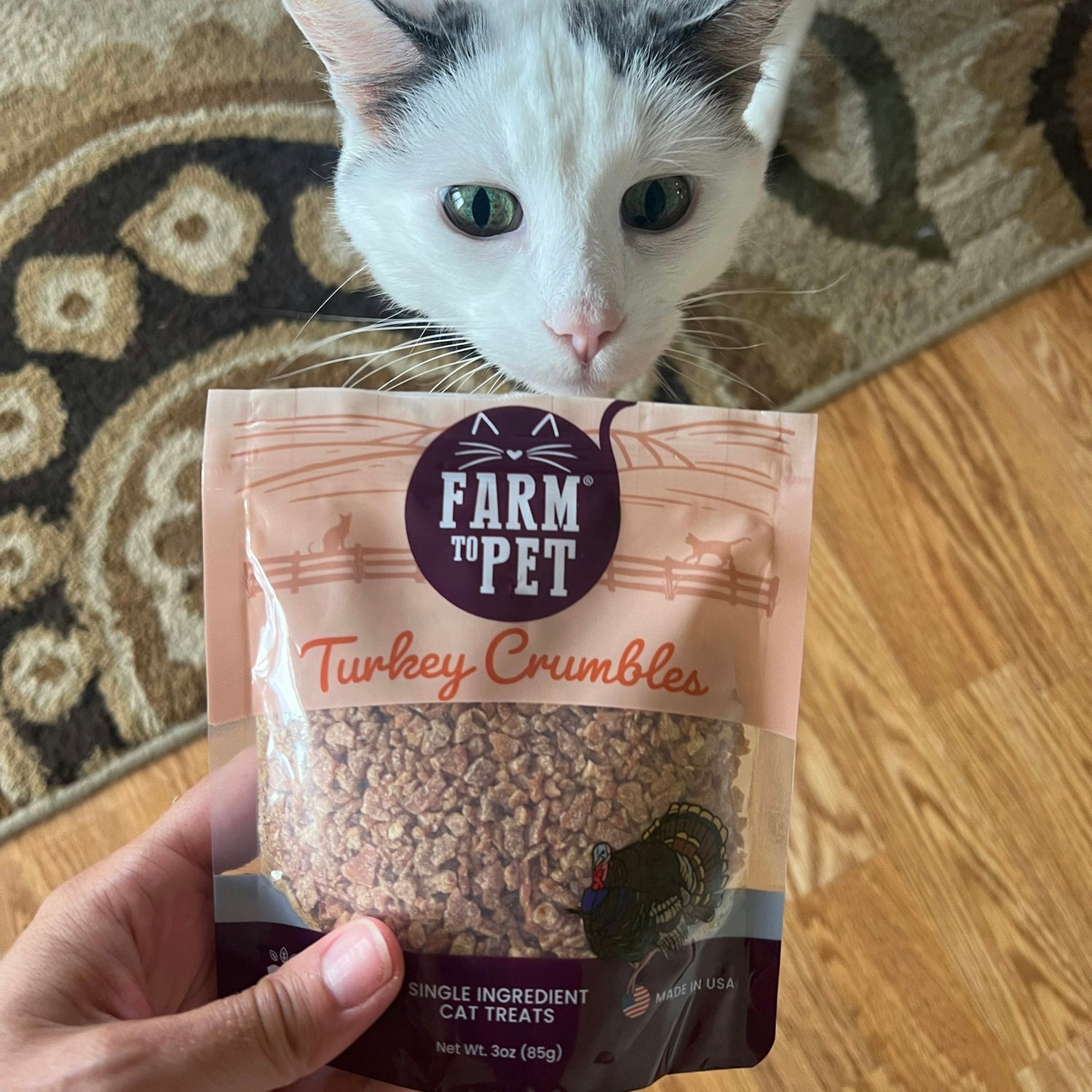 Turkey Crumbles for Cats | 100% Protein Cat Treats