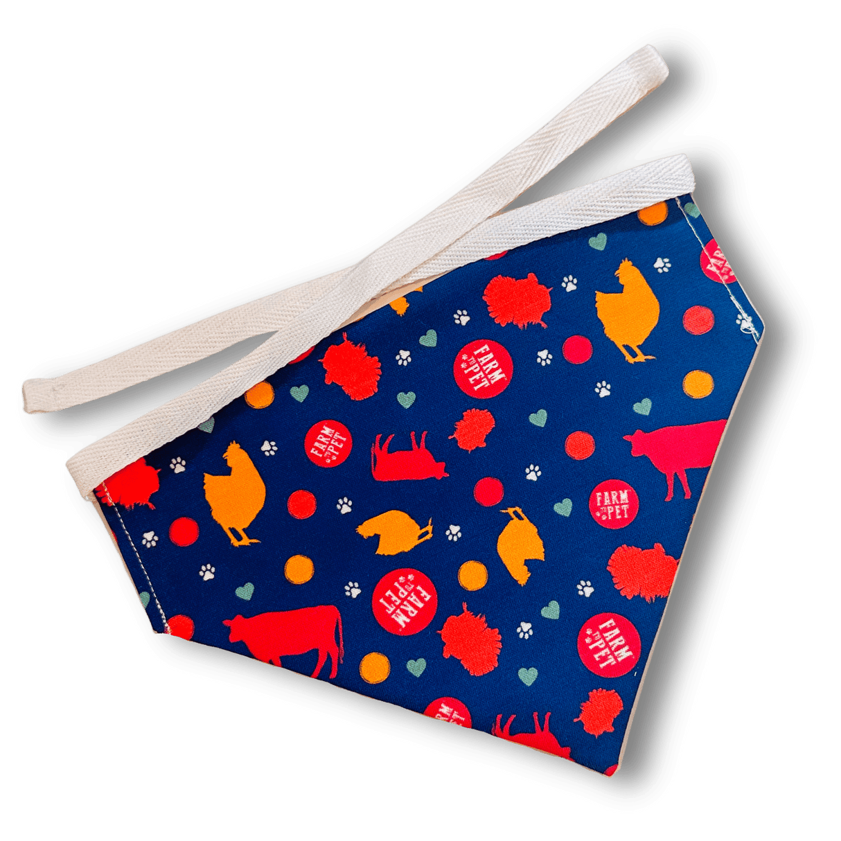 Tie-on Dog Bandana | Adjustable String-tie Bandana for Dogs and Cats from Farm To Pet