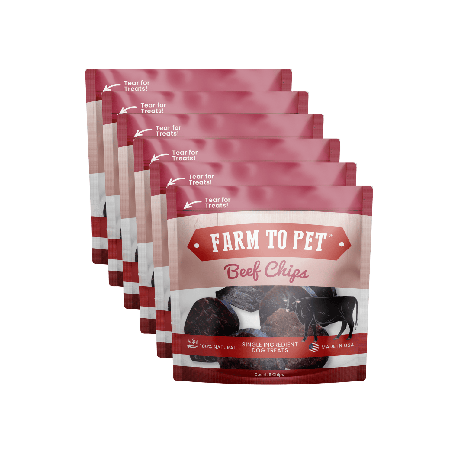 Beef Chips Snack Pack Bundles | Dog Treats for Training & Travel from Farm To Pet