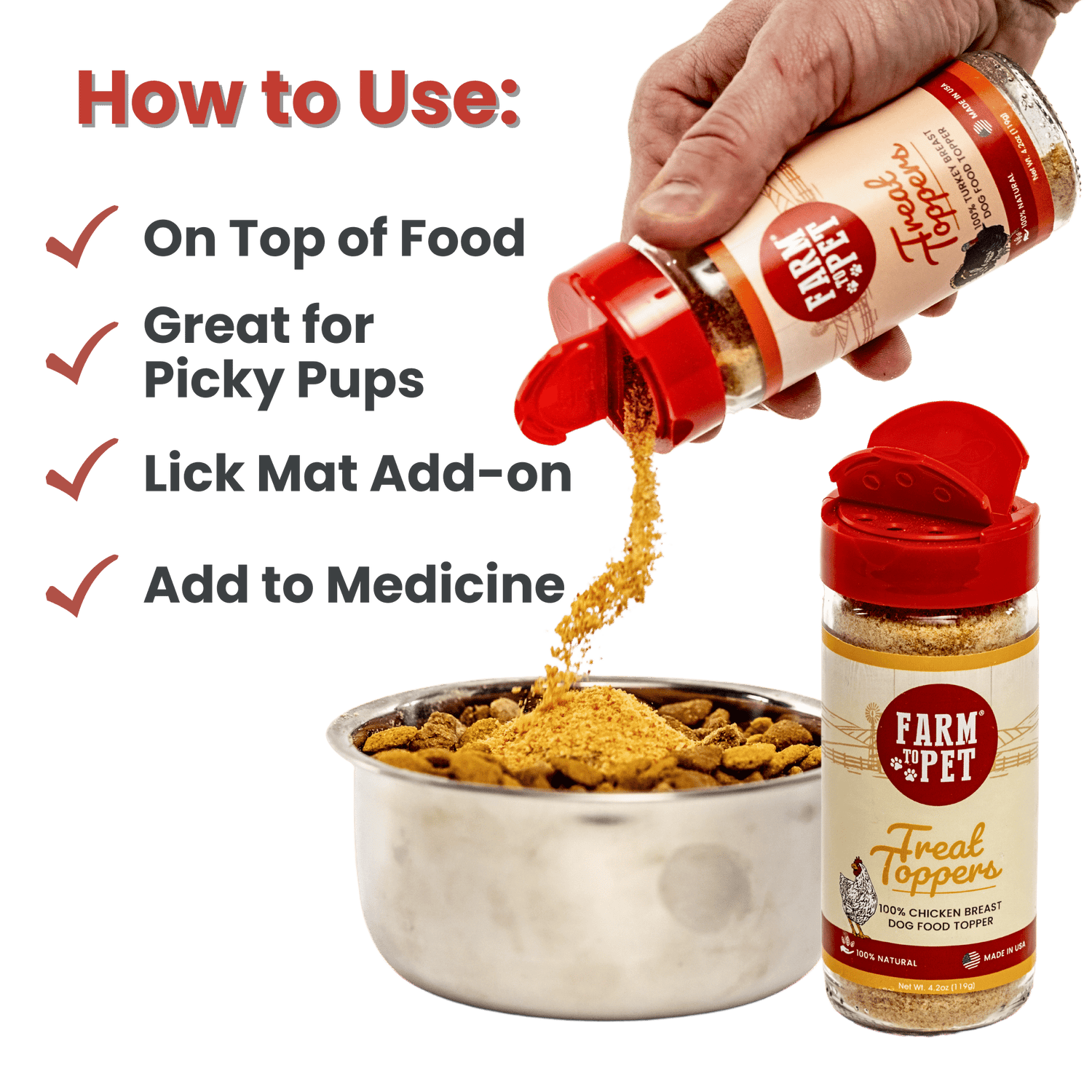 Chicken & Turkey Dog Food Topper Bundle from Farm To Pet