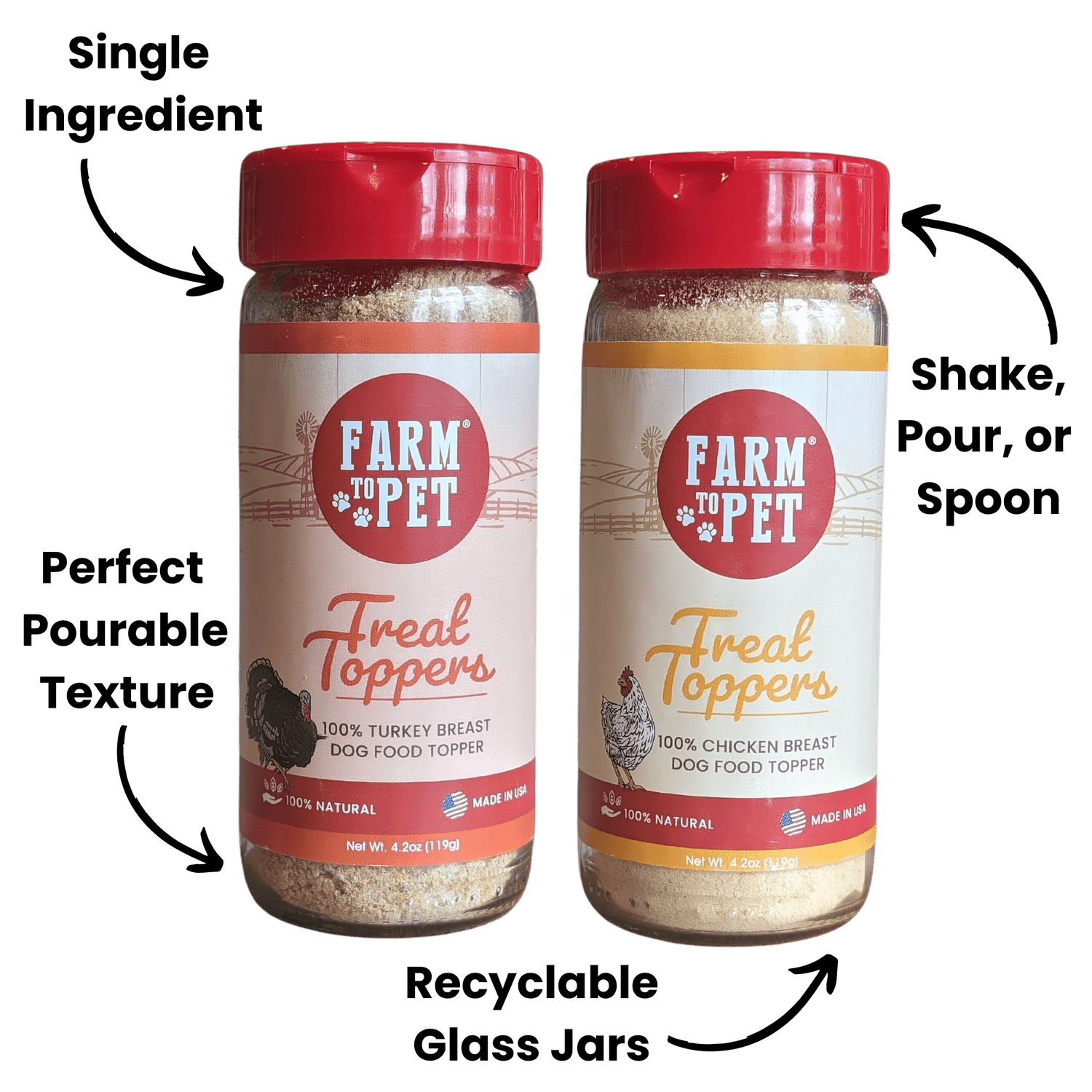 Chicken & Turkey Dog Food Topper Bundle from Farm To Pet
