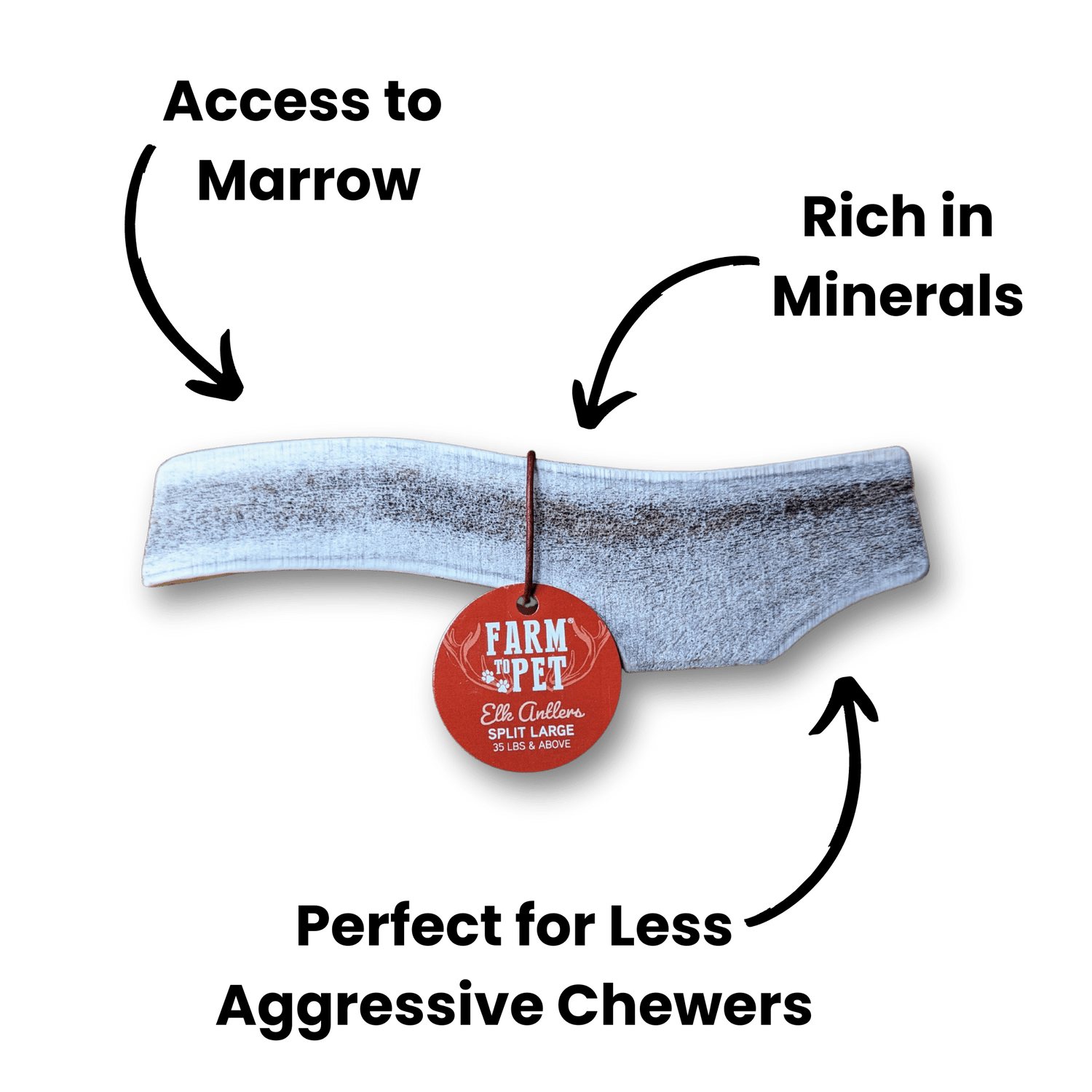 Split Elk Antlers for Dogs | All-Natural Antler Dog Chews from Farm To Pet