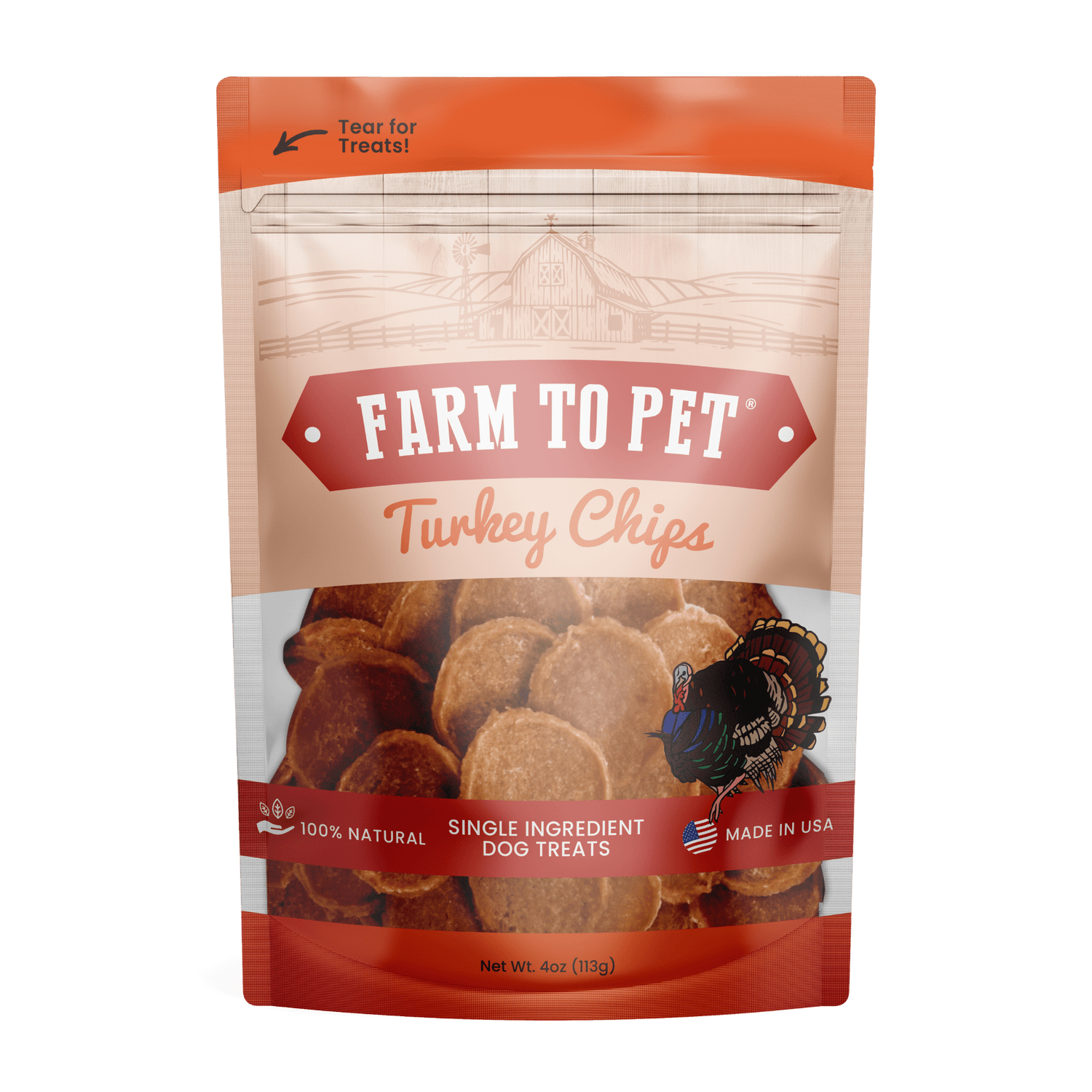 Turkey Chips for Dogs | All-Natural Single-Ingredient Healthy Dog Treats