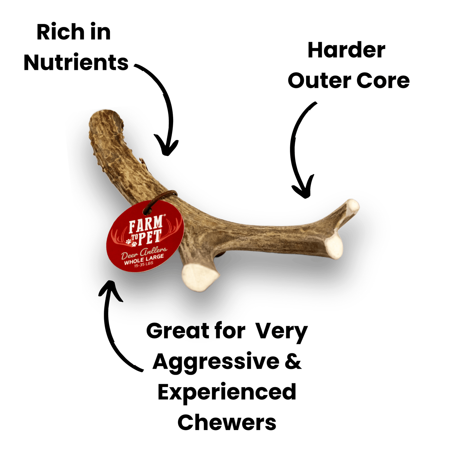 Deer Antler Dog Chews | Organic Antler Chews from Farm To Pet