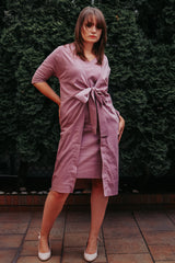 Dress jacket 3/4 sleeve ties in front with pockets Premium Quality from EBRU Home