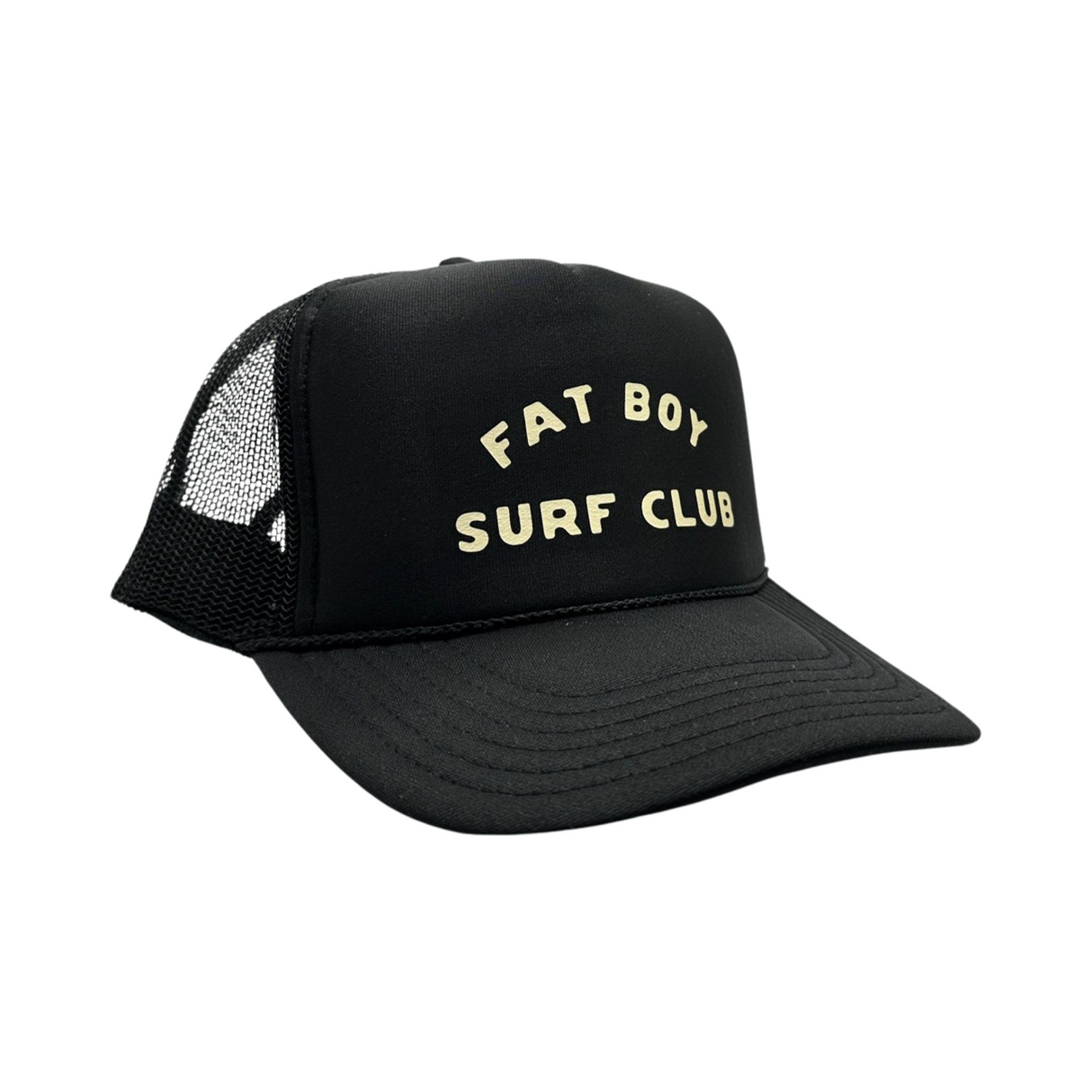 Fat Boy Surf Club Foam Trucker Hat - Black  From Fat Boy Surf Club