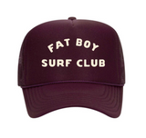 Fat Boy Surf Club Foam Trucker Hat - Maroon  From Fat Boy Surf Club