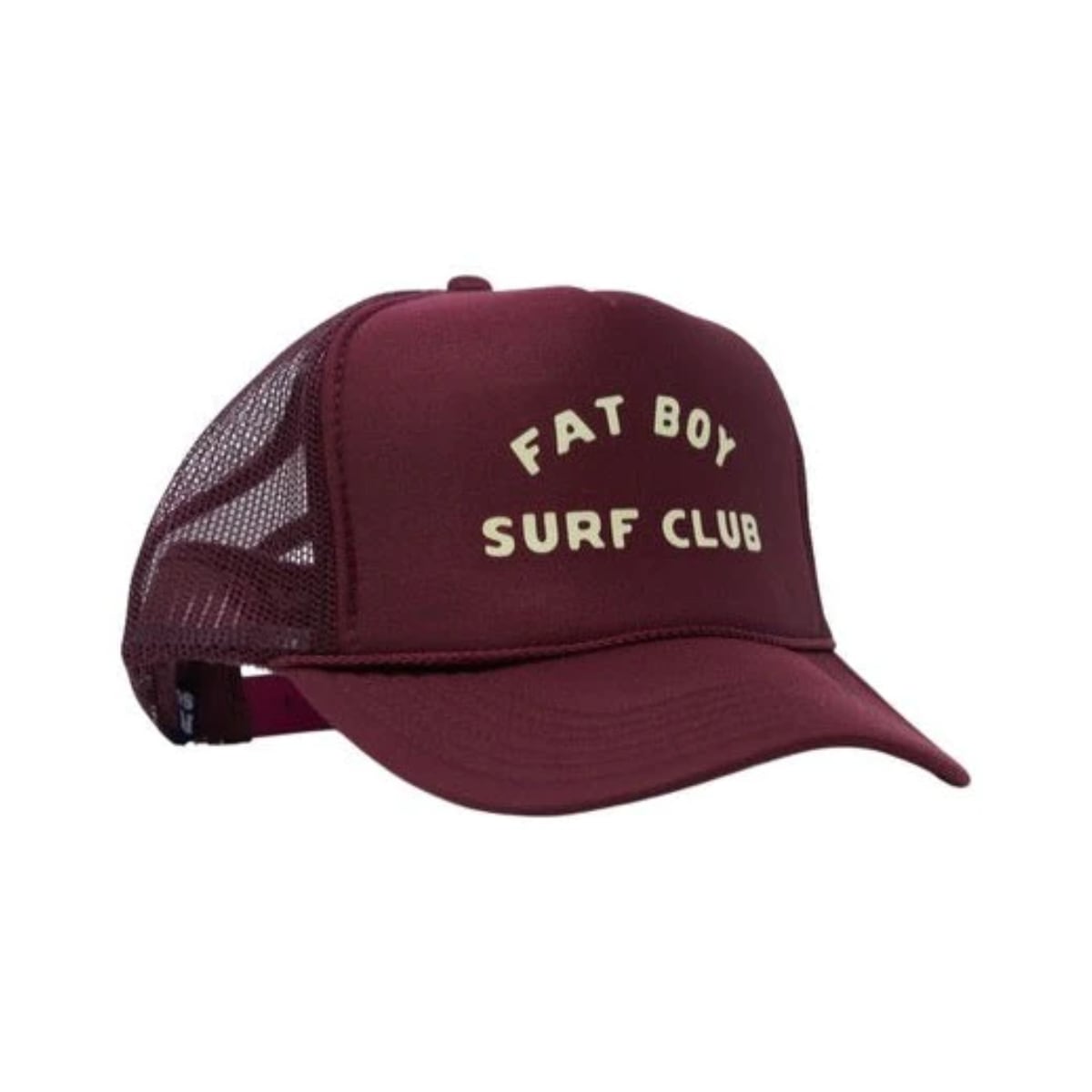 Fat Boy Surf Club Foam Trucker Hat - Maroon  From Fat Boy Surf Club