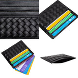 Faux Leather Basket Weave Card Holder Wallet  from Madeline Love