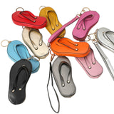 Faux Leather Flip-flop Mini Wristlet Bag Charm Coin Purse  from Madeline Love