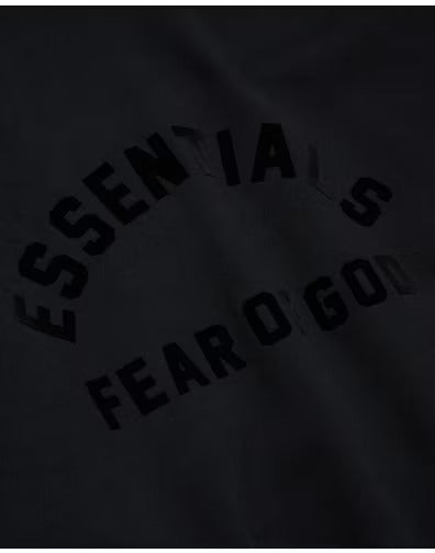 Fear of God Essentials Black Bonded Hoodie (Jet Black) from LacedUp