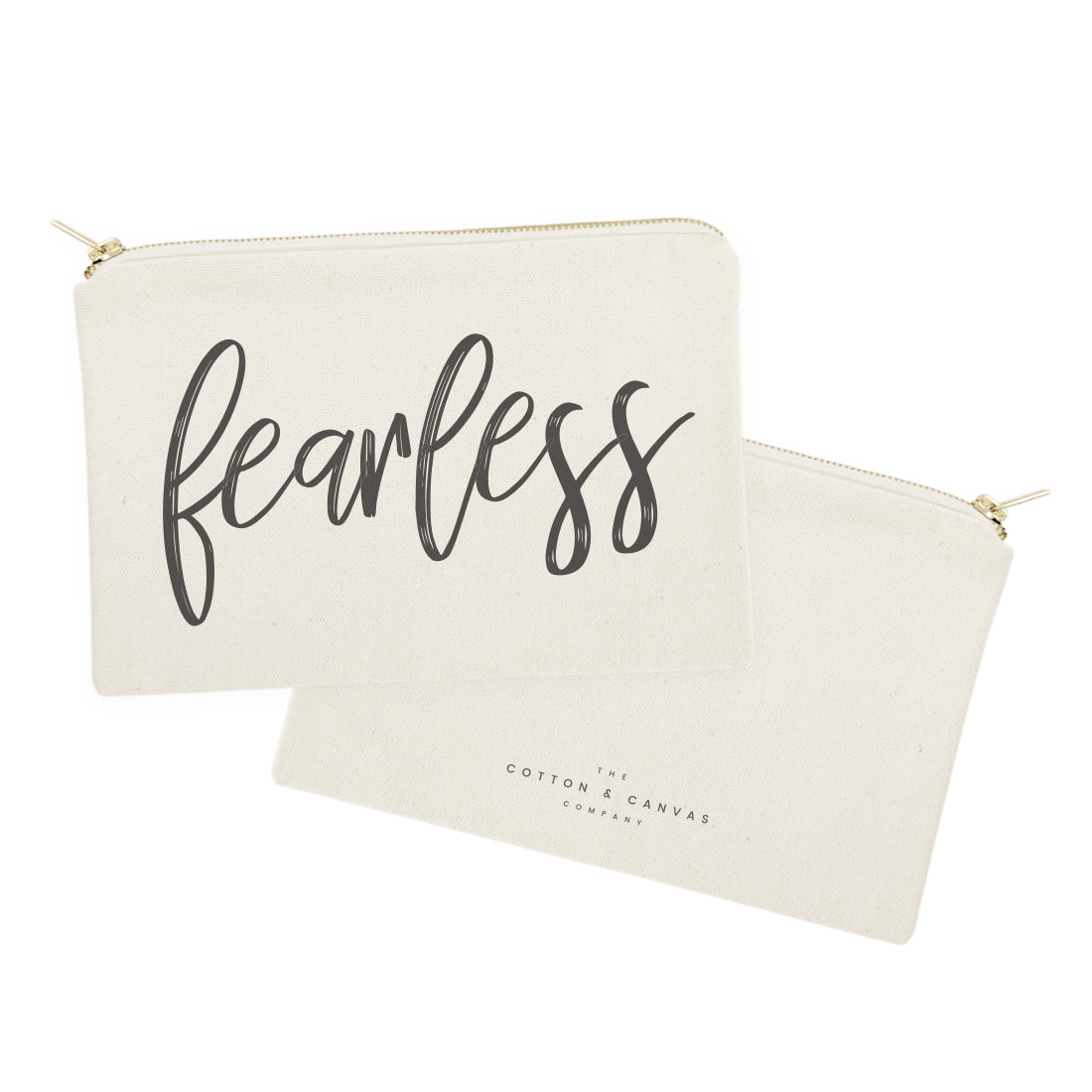 Fearless Cotton Canvas Cosmetic Bag from The Cotton & Canvas Co.