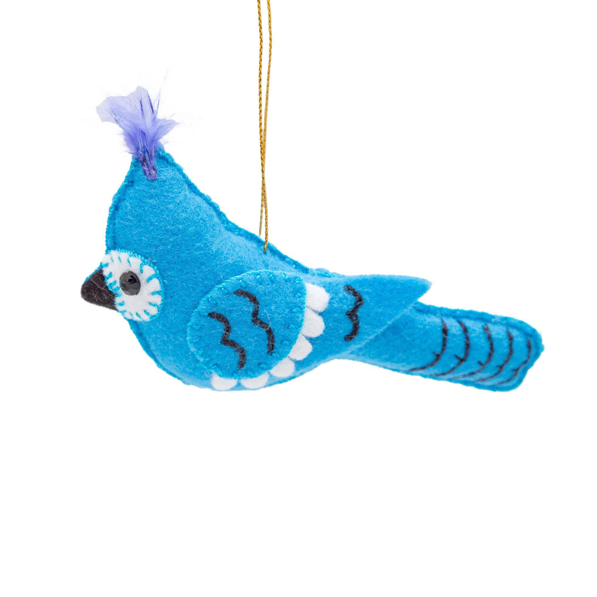 Felt Bluejay Ornament from Upavim Crafts