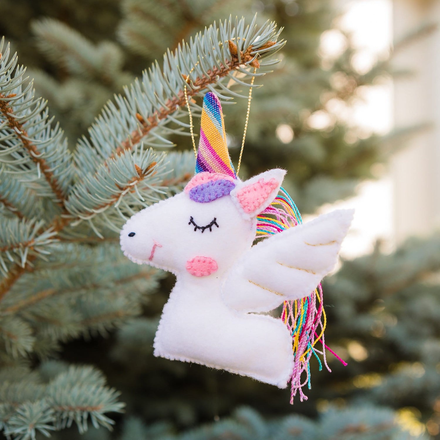 Felt Unicorn Ornament from Upavim Crafts