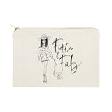 Fierce and Fab Cotton Canvas Cosmetic Bag from The Cotton & Canvas Co.