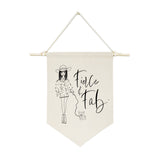 Fierce and Fab Hanging Wall Banner from The Cotton & Canvas Co.