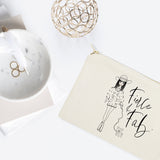 Fierce and Fab Cotton Canvas Cosmetic Bag from The Cotton & Canvas Co.