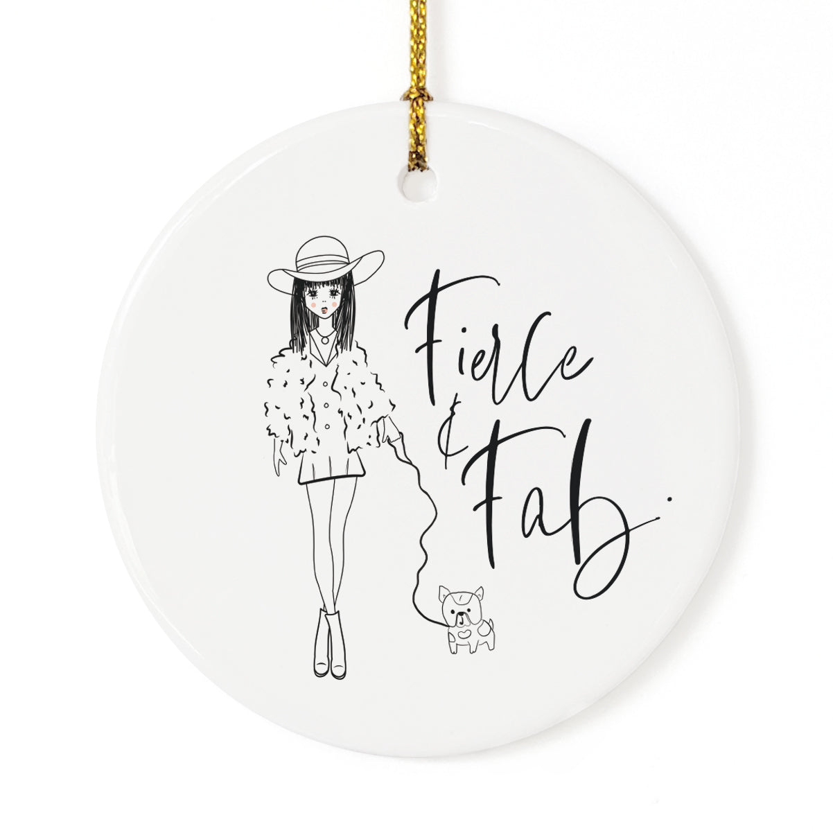 Fierce and Fab Christmas Ornament from The Cotton & Canvas Co.