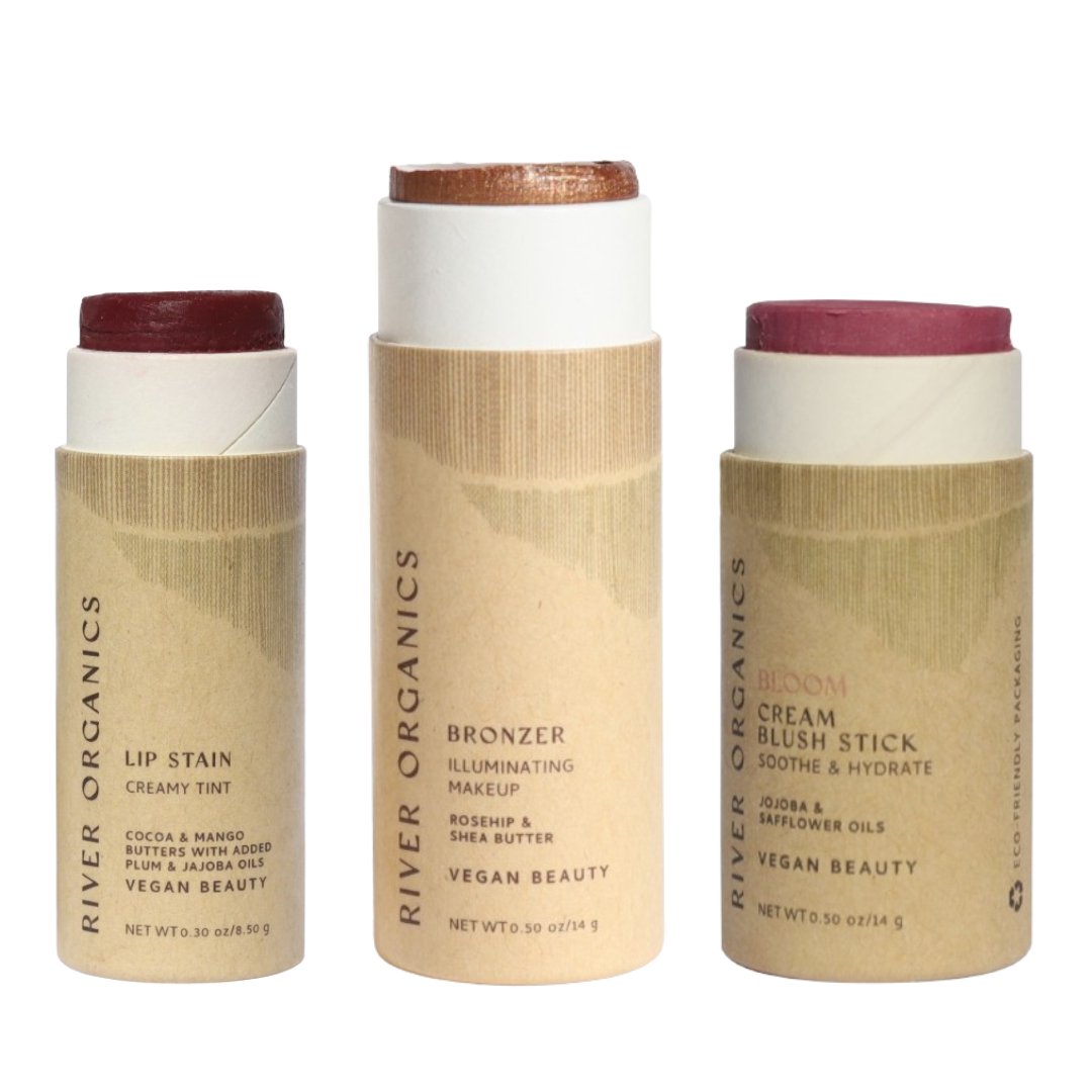 Lip + Highlighter + Blush Set from River Organics