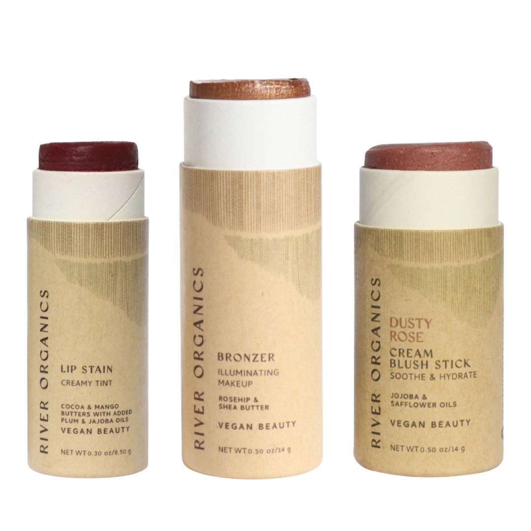 Lip + Highlighter + Blush Set from River Organics