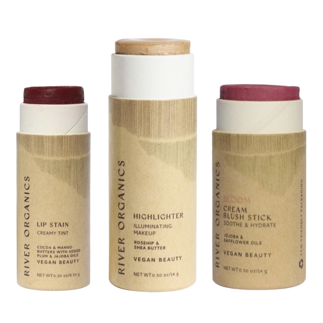 Lip + Highlighter + Blush Set from River Organics