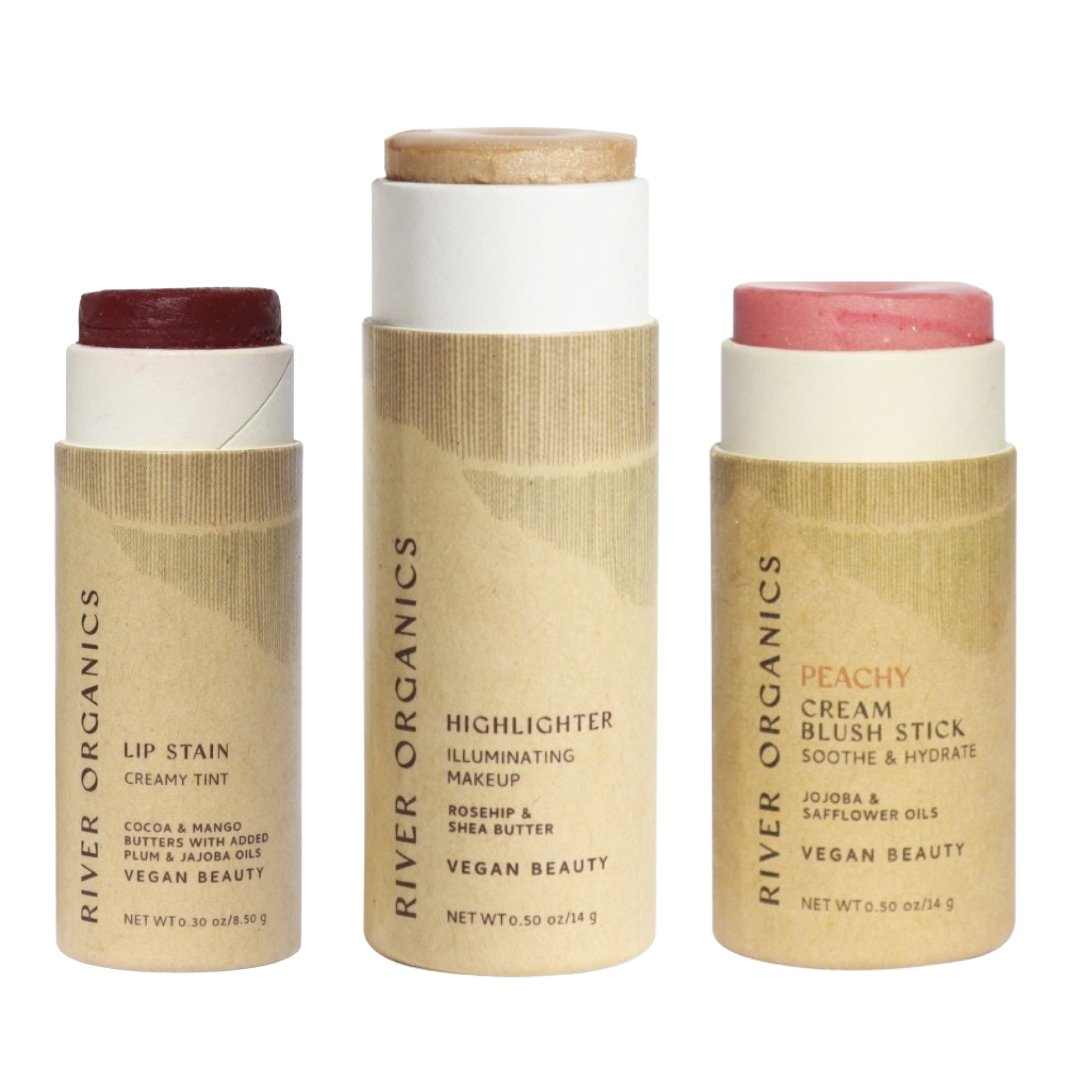 Lip + Highlighter + Blush Set from River Organics