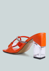 Fineapple Rhinestone Embellished Clear Sandals from London Rag International