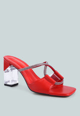 Fineapple Rhinestone Embellished Clear Sandals from London Rag International