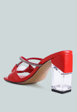 Fineapple Rhinestone Embellished Clear Sandals from London Rag International