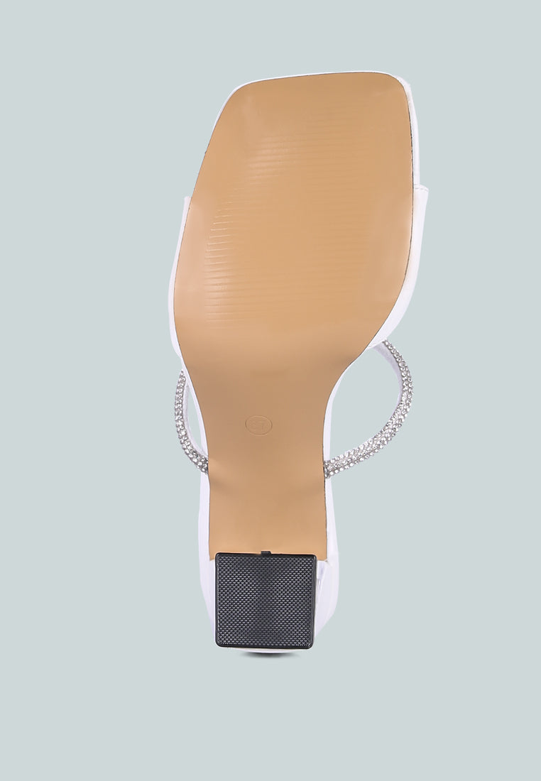 Fineapple Rhinestone Embellished Clear Sandals from London Rag International