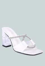 Fineapple Rhinestone Embellished Clear Sandals from London Rag International