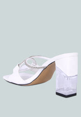 Fineapple Rhinestone Embellished Clear Sandals from London Rag International