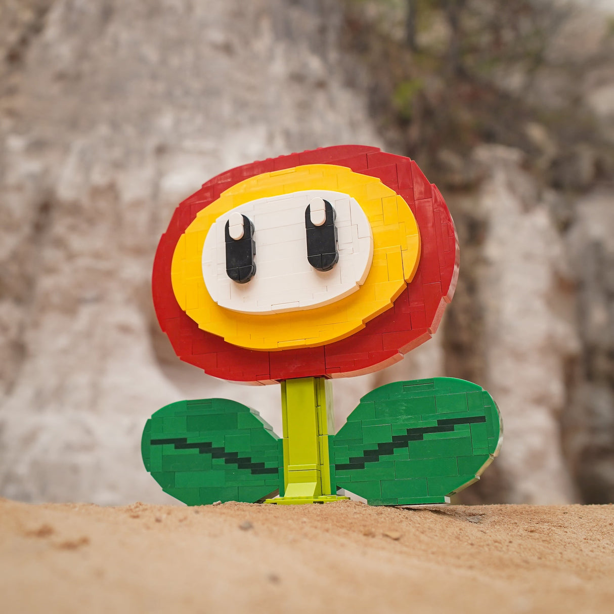 Life-Sized Fire Flower from Bricker Builds